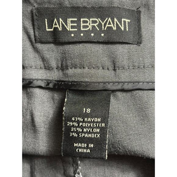 Lane Bryant Tapered Leg Dress Pants Womens Size 18 Gray High Rise Stretch - Picture 3 of 7